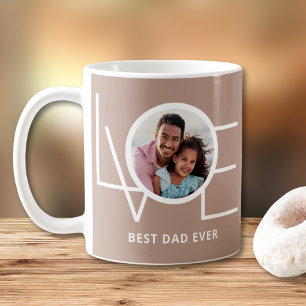 Mug Meilleur Papa Jamais Photo Moderne Fête des Pères