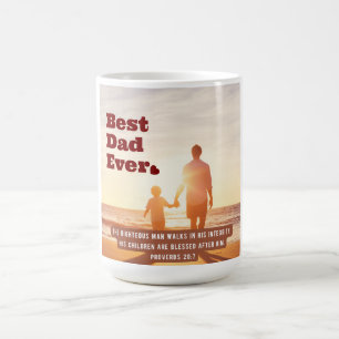 Mug Meilleur papa jamais Proverbes 20:7 Bible chrétien