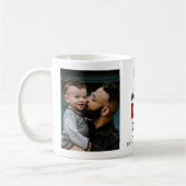 Mug Meilleur papa Jamais Red Heart 2 Photo (Gauche)