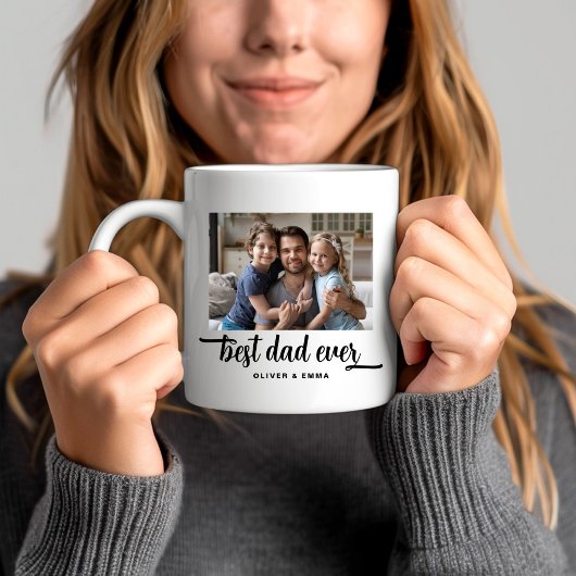 Mug Meilleur papa jamais Script photo