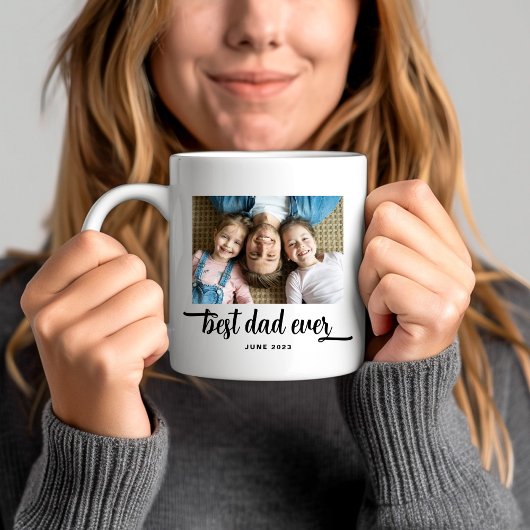 Mug Meilleur papa jamais Script photo