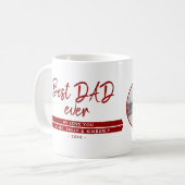 Mug Meilleur papa Jamais Script Rouge moderne Père`Jou (Devant gauche)