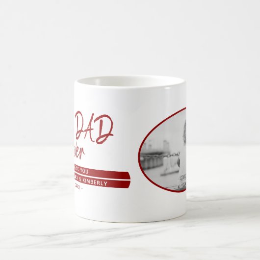 Mug Meilleur papa Jamais Script Rouge moderne Père`Jou (Centre)