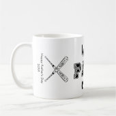 Mug Meilleur Papa jamais thème personnalisé de basebal (Gauche)