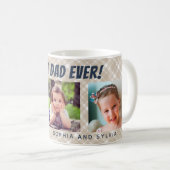 Mug Meilleur papa jamais | Trois photos prises (Devant droit)