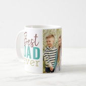 Mug Meilleur papa jamais une typographie moderne avec (Devant gauche)
