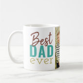 Mug Meilleur papa jamais une typographie moderne avec (Gauche)