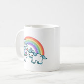 Mug Meilleur papa mignon de licorne jamais (Devant gauche)