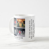 Mug Meilleur Papa Moderne Jamais | Collage de photos (Devant gauche)