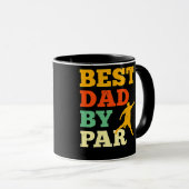 Mug Meilleur Papa Par Disc Golf Lover Frisbee Golf (Devant droit)