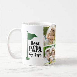 Mug Meilleur Papa par Par 4 Photo Collage Golf