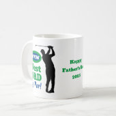 Mug Meilleur papa par Par ! Musique de café Monogram (Devant gauche)