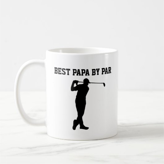 Mug Meilleur Papa Par Personalized Nom Tés de Golf (Gauche)