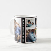 Mug Meilleur papa personnalisé jamais photo collage (Devant gauche)
