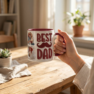 Mug Meilleur Papa Photo Personnalisée Cadeau de Fête d