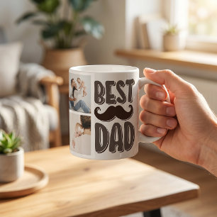 Mug Meilleur Papa Photo Personnalisée Cadeau Fête des 