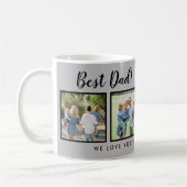 Mug Meilleur papa ! Photos Collage Message gris clair (Gauche)