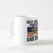 Mug Meilleur Papa Pointer Anglais Patriote Chien (Devant gauche)
