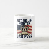 Mug Meilleur Papa Pointer Anglais Patriote Chien (Centre)