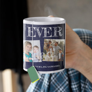 Mug Meilleur papa que jamais 5 collage de photos on vo