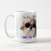 Mug Meilleur papa Shih Tzu Pas mignon drôle photo de c (Gauche)