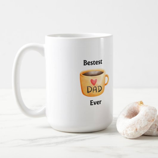 Mug meilleur papa tous sur un (Avec donut)