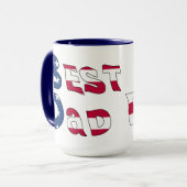 Mug Meilleur Papa USA Drapeau (Devant gauche)