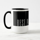 Mug Meilleur PAPAPAGE moderne en noir et blanc (Gauche)