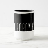 Mug Meilleur PAPAPAGE moderne en noir et blanc (Centre)