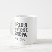 Mug Meilleur Papi du Monde Nom Personnalisé (Devant gauche)
