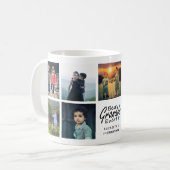 Mug Meilleur Papy Ever Nom de Script Collage de Photos (Devant gauche)