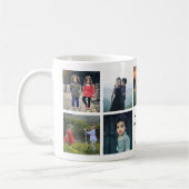 Mug Meilleur Papy Ever Nom de Script Collage de Photos (Gauche)
