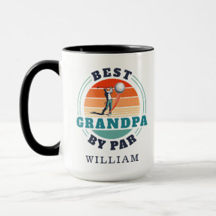 Mug Meilleur Papy Personnalisé Par Par Golf Rétro