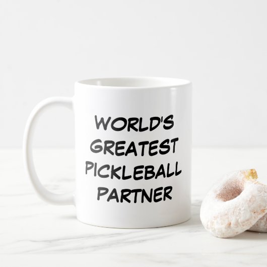 Mug Meilleur partenaire de Pickleball du monde (Avec donut)