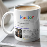 Mug Meilleur Pasteur Jamais Recherche Résultat Photo &<br><div class="desc">Cette tasse réfléchie et personnalisable est la façon parfaite de montrer votre appréciation pour un pasteur, en faisant un cadeau idéal pour leur anniversaire, anniversaire d'ordination, ou comme un remerciement. Le design intelligent imite la page de résultats d'un moteur de recherche internet populaire, avec une barre de recherche personnalisable où...</div>