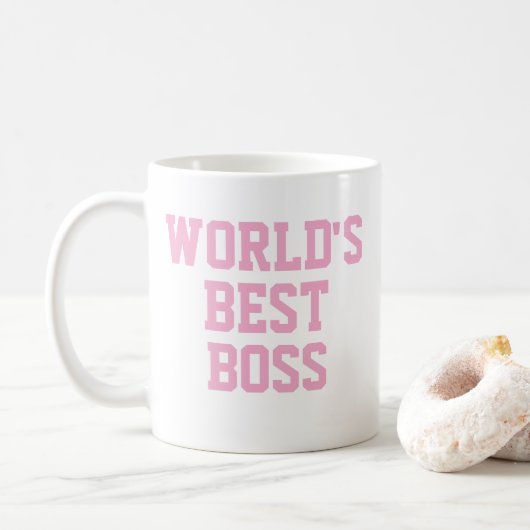 Mug Meilleur patron des mondes amusants (Avec donut)