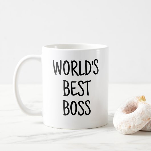 Mug Meilleur patron des mondes amusants (Avec donut)