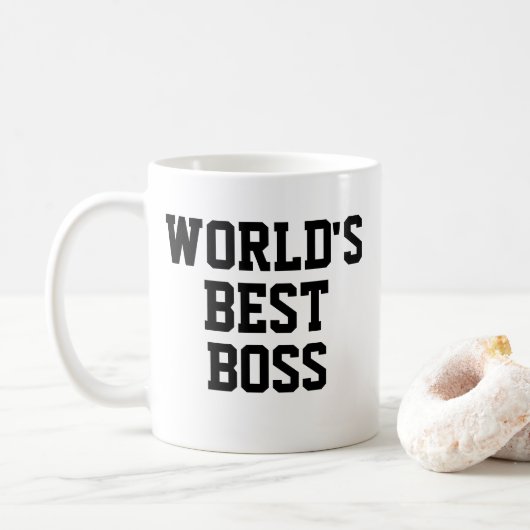 Mug Meilleur patron du monde drôle (Avec donut)
