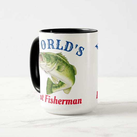 Mug Meilleur pêcheur du monde (Devant gauche)