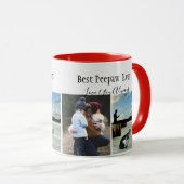 Mug Meilleur Peepaw Ever Photo Collage noir blanc pers (Devant droit)