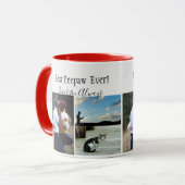 Mug Meilleur Peepaw Ever Photo Collage noir blanc pers (Devant gauche)