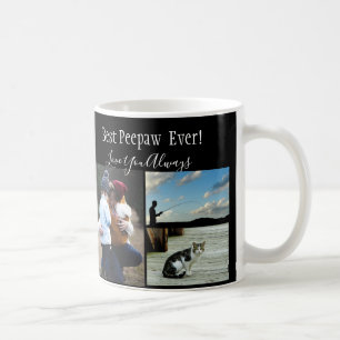 Mug Meilleur Peepaw Jamais Photo Collage noir blanc