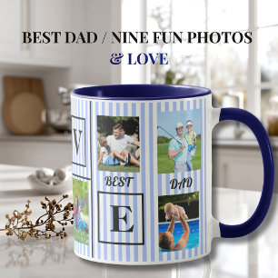 Mug Meilleur PÈRE AMOUR Collage de neuf photos personn