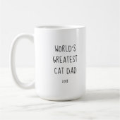 Mug Meilleur Père Chat du Monde - photo de Noël (Gauche)