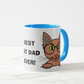Mug Meilleur Père Chat Jamais ! Chat de dessin avec lu (Devant droit)