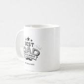 Mug Meilleur Père Dans Le Monde Typographie | FÊTE DES (Devant gauche)