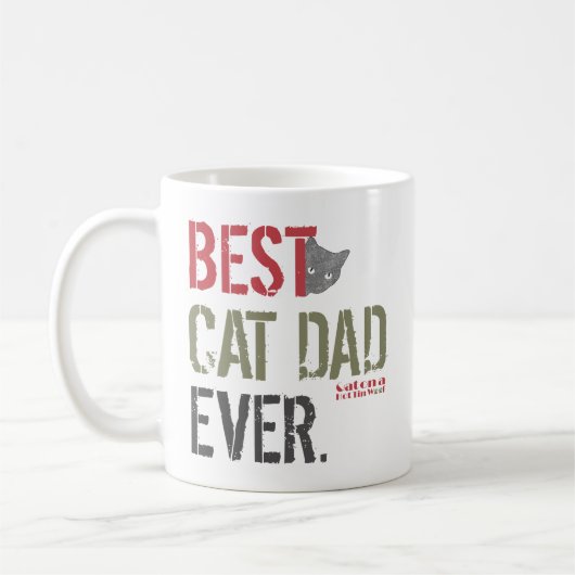 Mug Meilleur père de chat jamais (Gauche)
