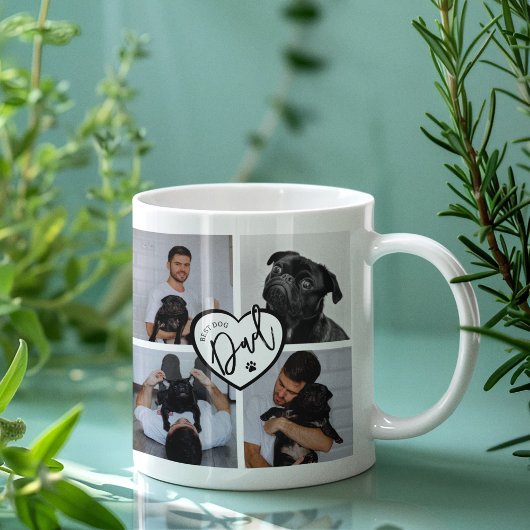 Mug Meilleur père de chien | Collage de photos