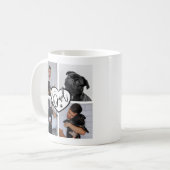 Mug Meilleur père de chien | Collage de photos (Devant gauche)