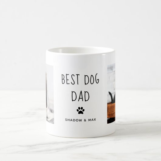 Mug Meilleur père de chien | Texte manuscrit de deux p (Centre)